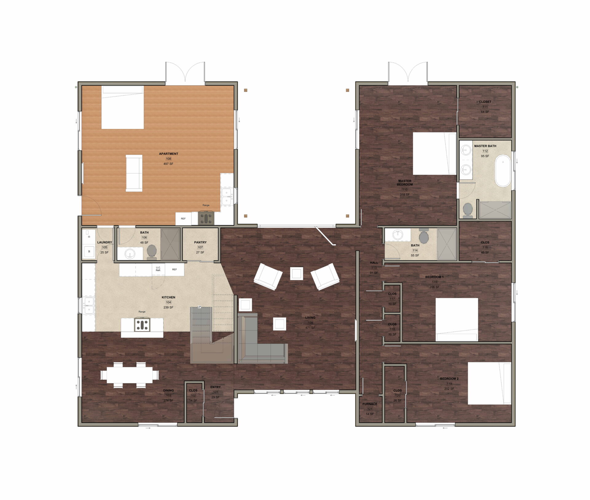 Designer Floor Plan of Modern Barn House