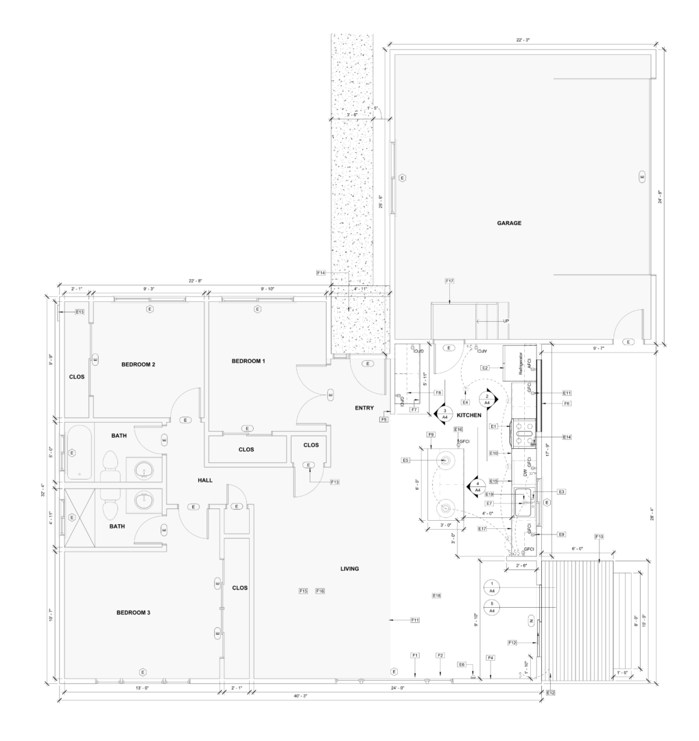 Vertical Map of B Street for Interior Remodeling