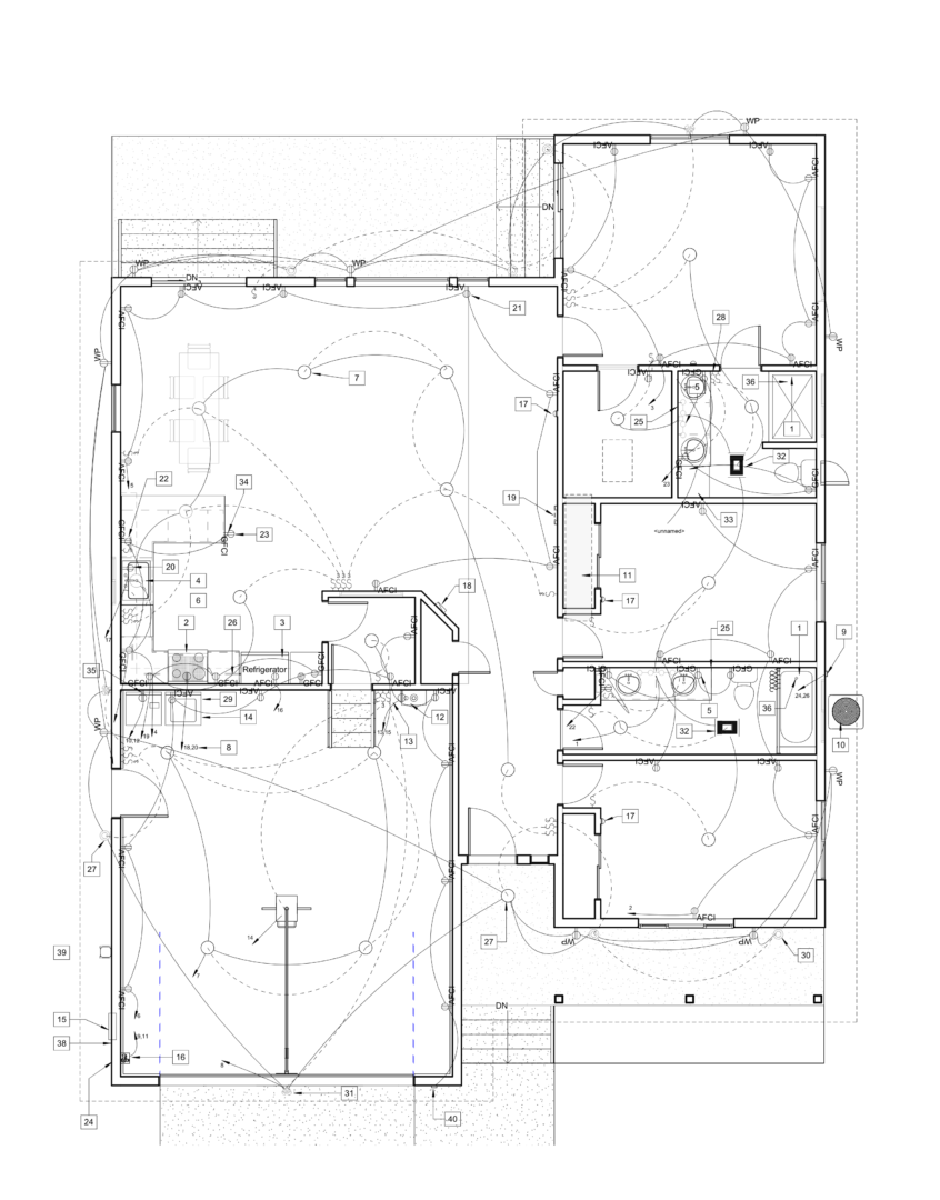 Site Map for Electrical Remodeling of Coffee Park House