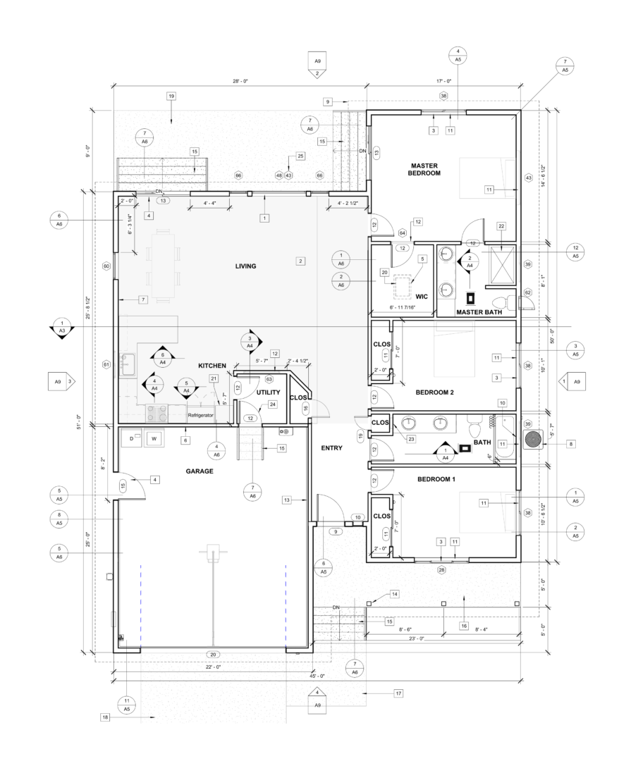 Floor Plan of Coffee Park House for Remodeling