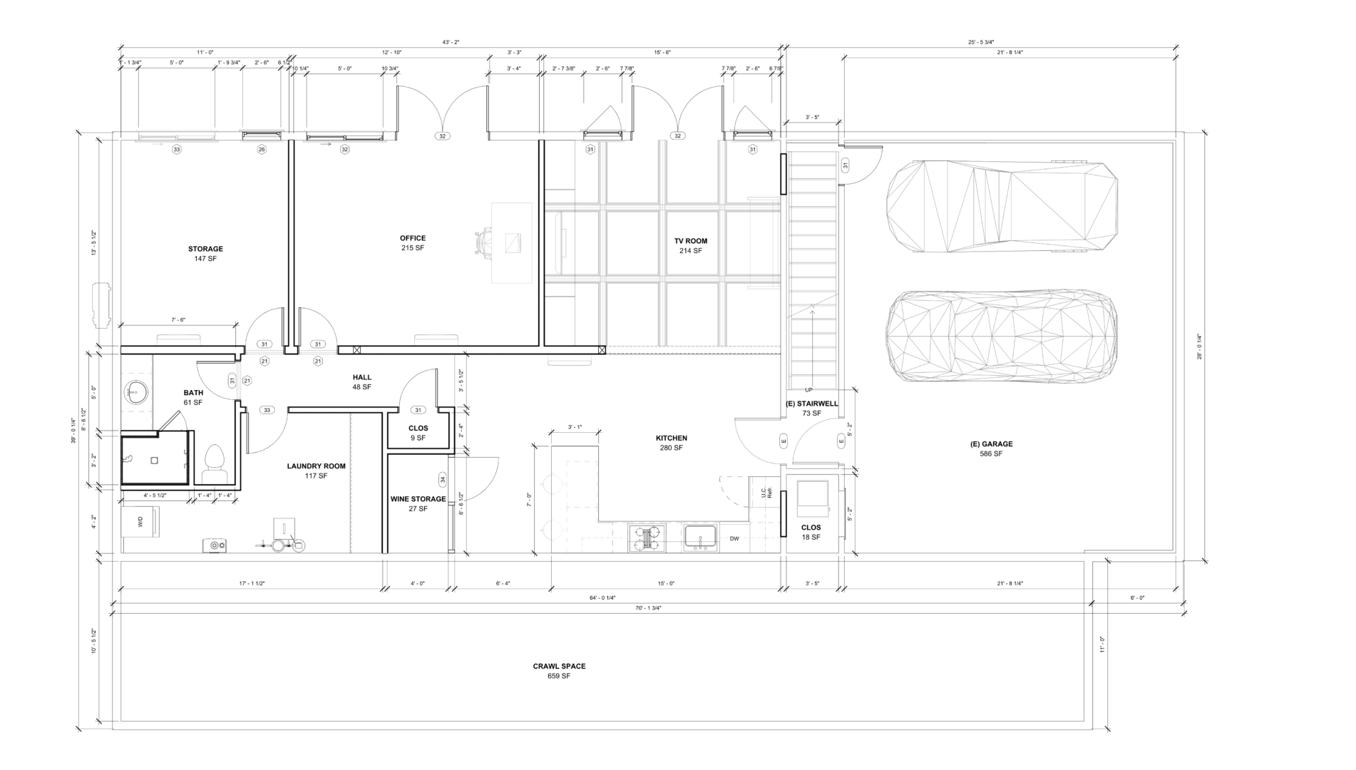 Floor Plan of Stowring Basement for Remodeling Project