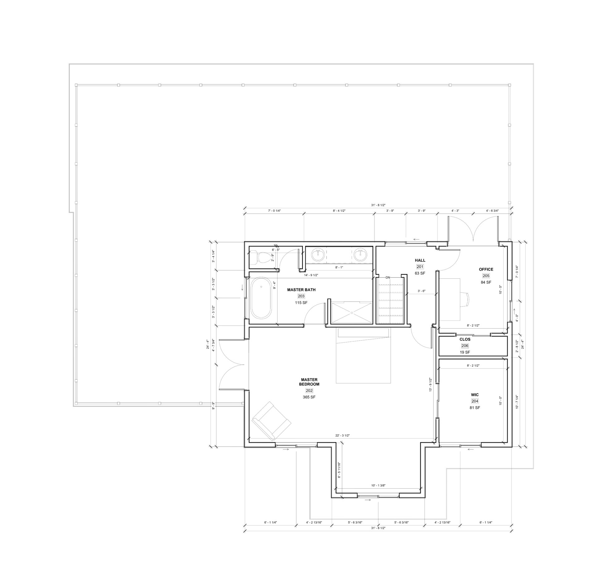 Sketched Map of NorCal House for Interior Remodeling